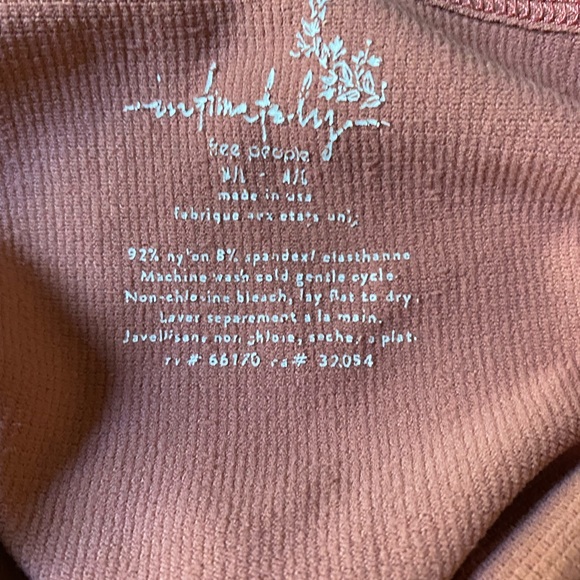 Free People rose colored body suit size M/L - Picture 3 of 3